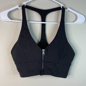 Lululemon Zipper Cool to Street Racerback Sports Bra Black No Tag Size 4